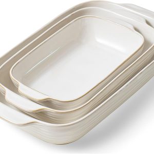 Ceramic Casserole Dishes Set for 3